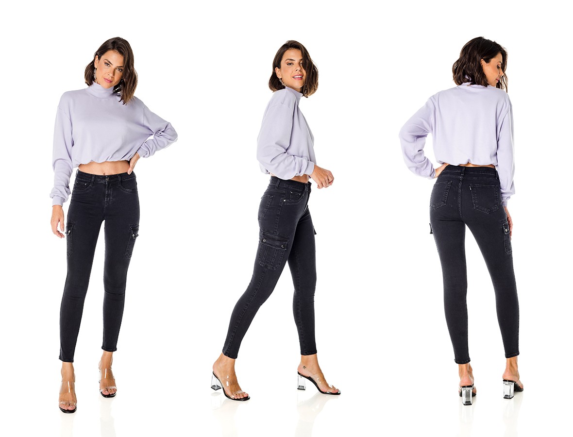 dz3672 re calca jeans feminina skinny media cigarrete com bolso lateral denim zero trio
