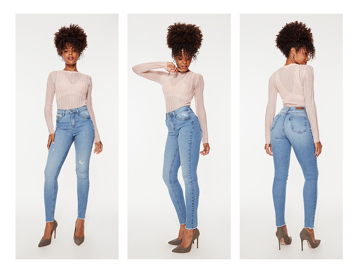 dz20300 re calca jeans feminina skinny media barra desfiada denim zero trio