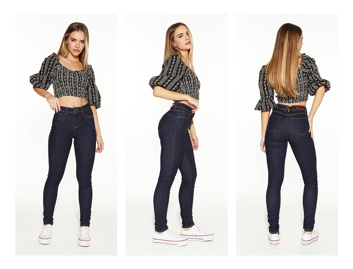 dz20447 re calca jeans feminina skinny media tradicional denim zero trio
